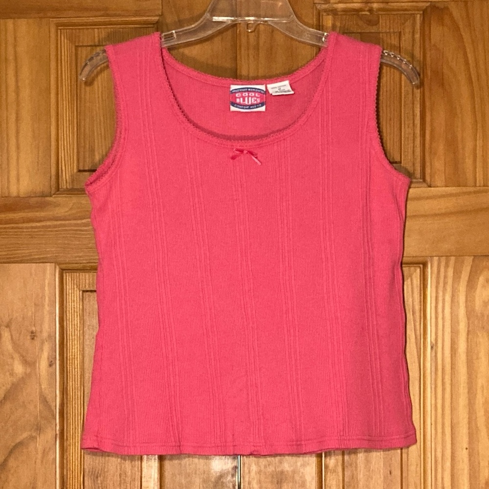 NWOT Cool Blues Vintage 90s Top Sleeveless Blouse Pink Size M Medium